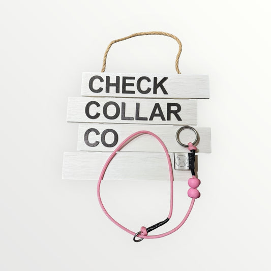 Pink Dog check collar / grot collar / slip collar / slip lead