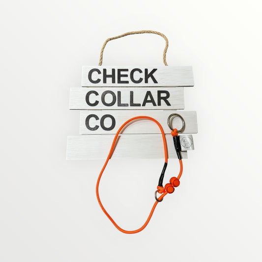 Orange Dog check collar / grot collar / slip collar / slip lead