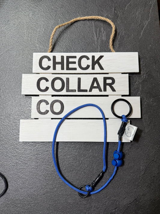 Blue Dog check collar / grot collar / slip collar / slip lead