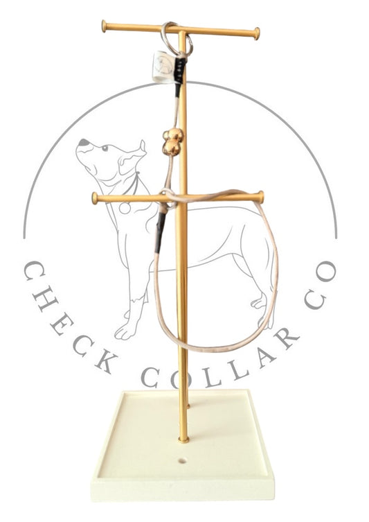 Tan Dog check collar / grot collar / slip collar / slip lead