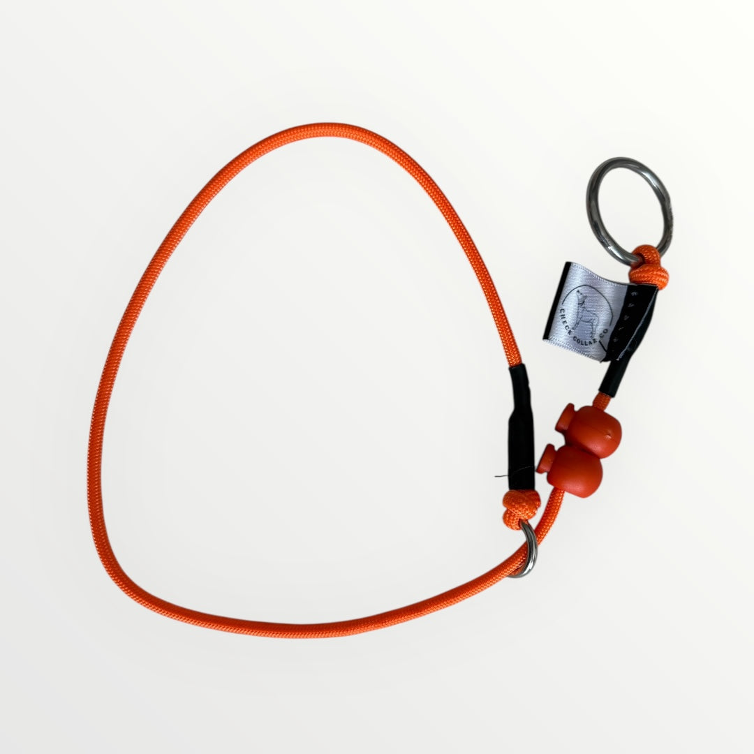 Red Dog check collar / grot collar / slip collar / slip lead