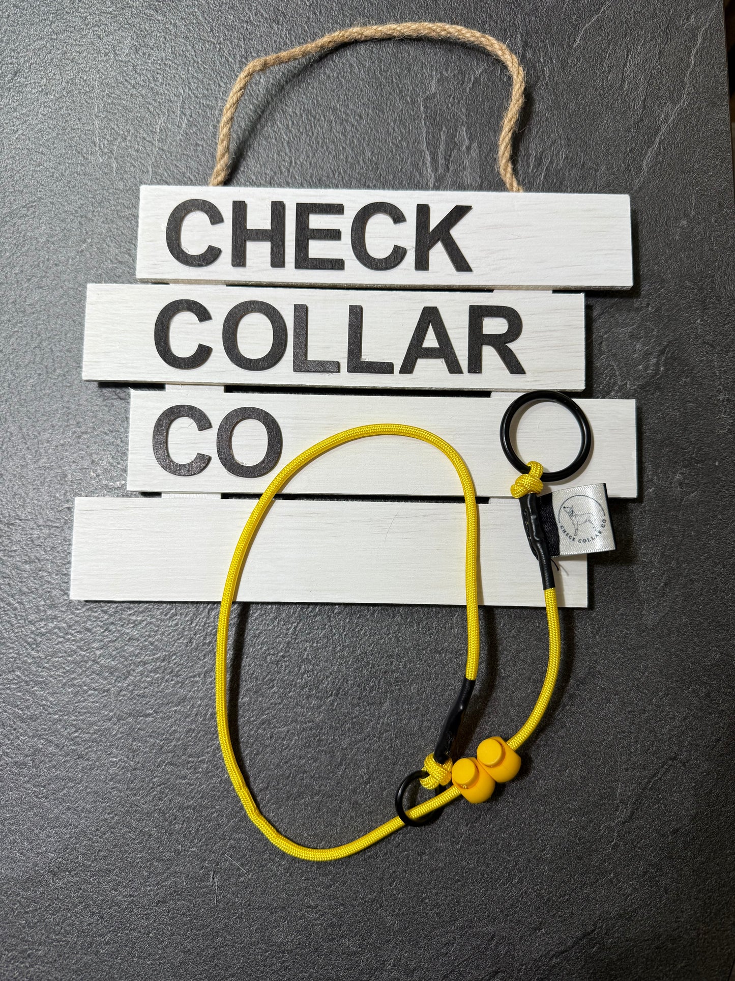 Yellow Dog check collar / grot collar / slip collar / slip lead