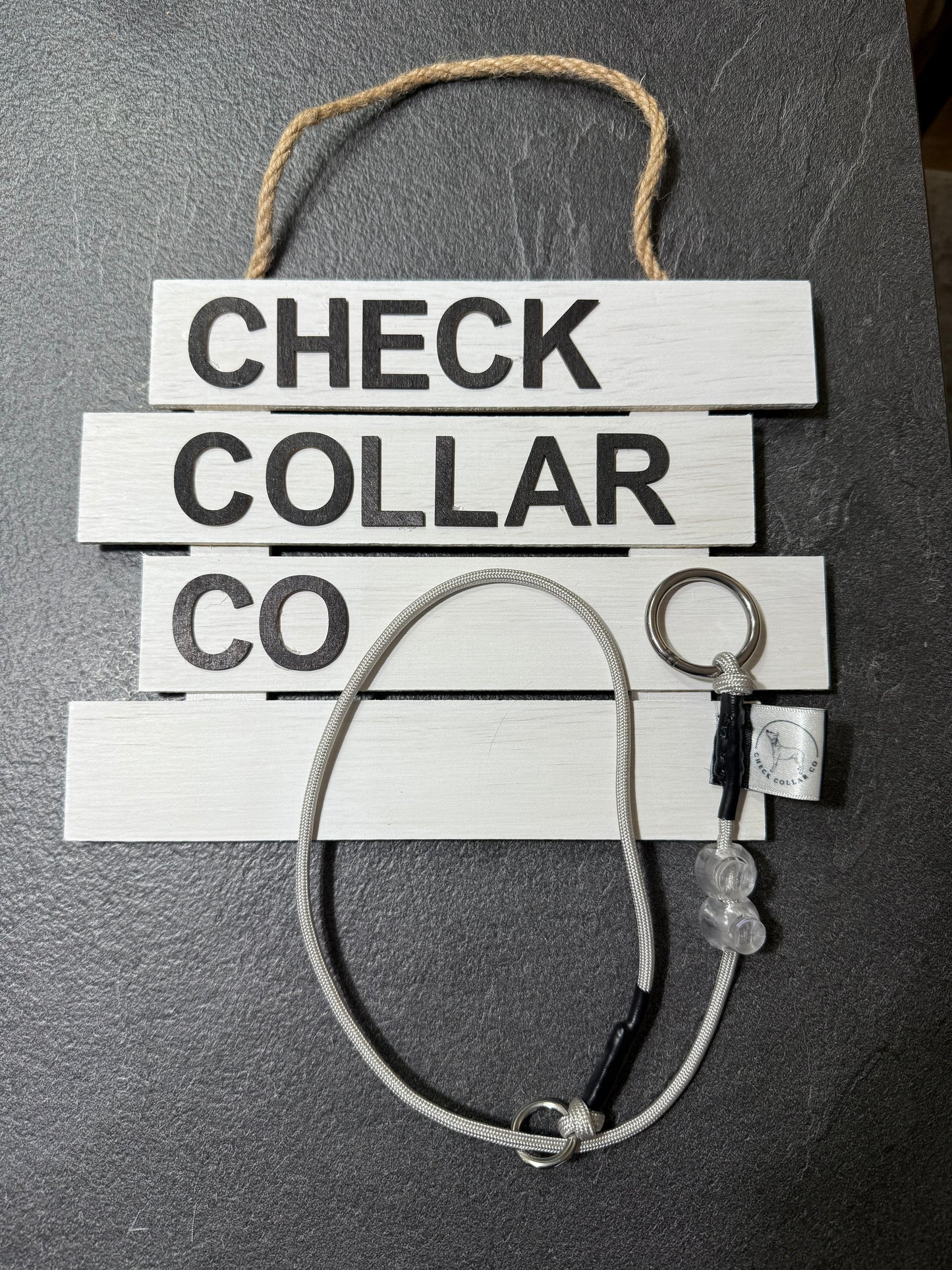 Grey Dog check collar / grot collar / slip collar / slip lead